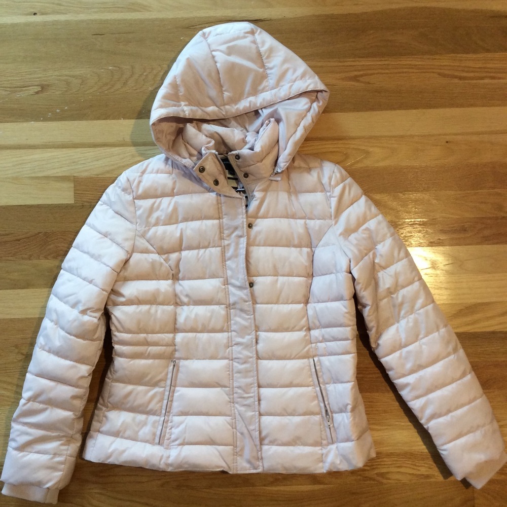Loft pale pink parka, size L